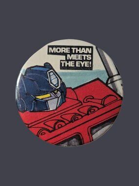 10/$25 Transformers Optimus Prime Handmade Upcycled Vintage Pinback Button